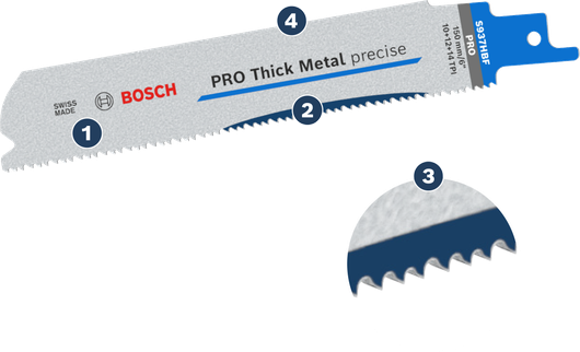 Bosch PRO Thick Metal precise S937HBF BIM saw blade.