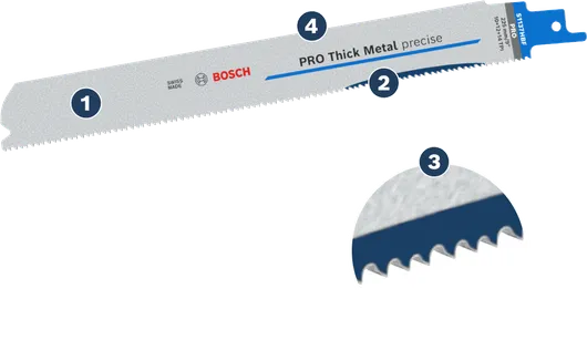 Bosch PRO Thick Metal precise saw blade for cutting metal.