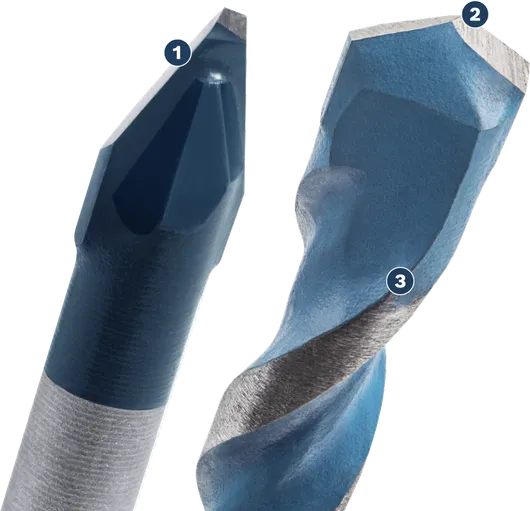 Bosch multi-purpose drill bit with carbide tip.