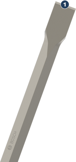 Bosch flat chisel for demolition work.
