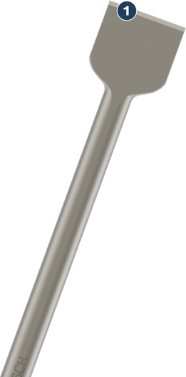 Bosch flat chisel for demolition or masonry work.