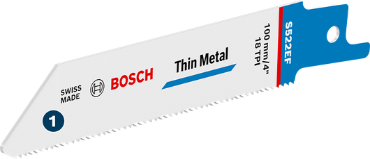 Bosch S522EF thin metal reciprocating saw blade.