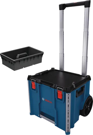 Bosch L-BOXX Contractor rolling tool case with tray.
