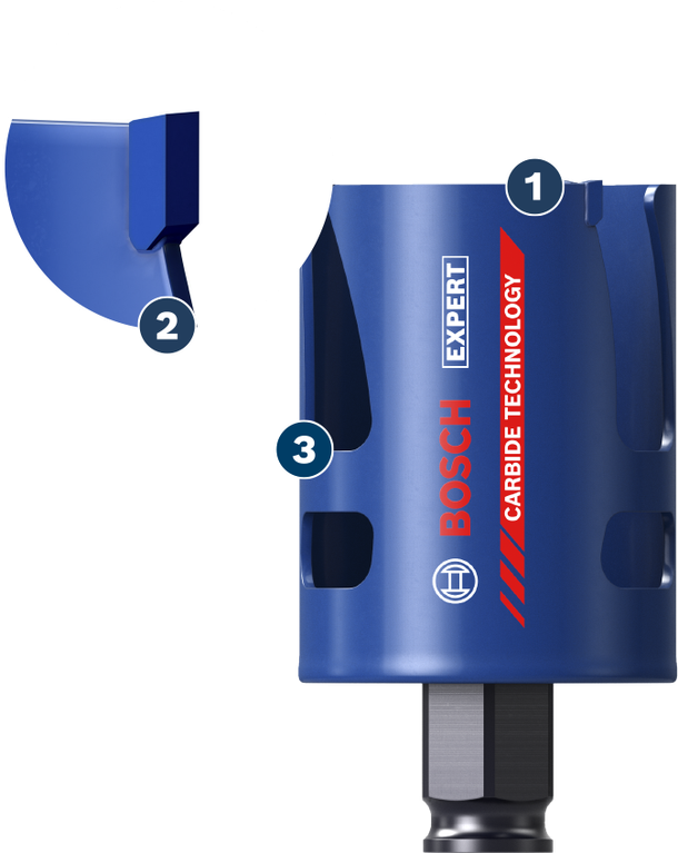 Bosch Expert carbide technology hole saw.