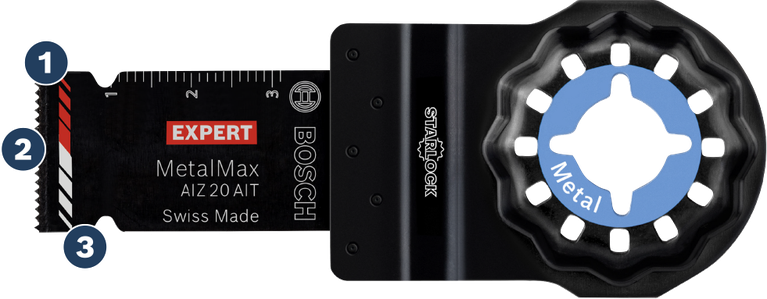 Bosch MetalMax AIZ 20 AIT oscillating multi-tool blade for metal.
