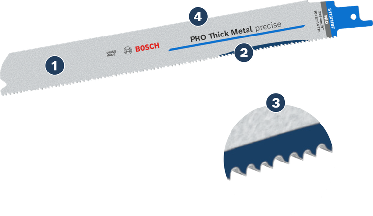 Bosch PRO Thick Metal precise saw blade for cutting metal.