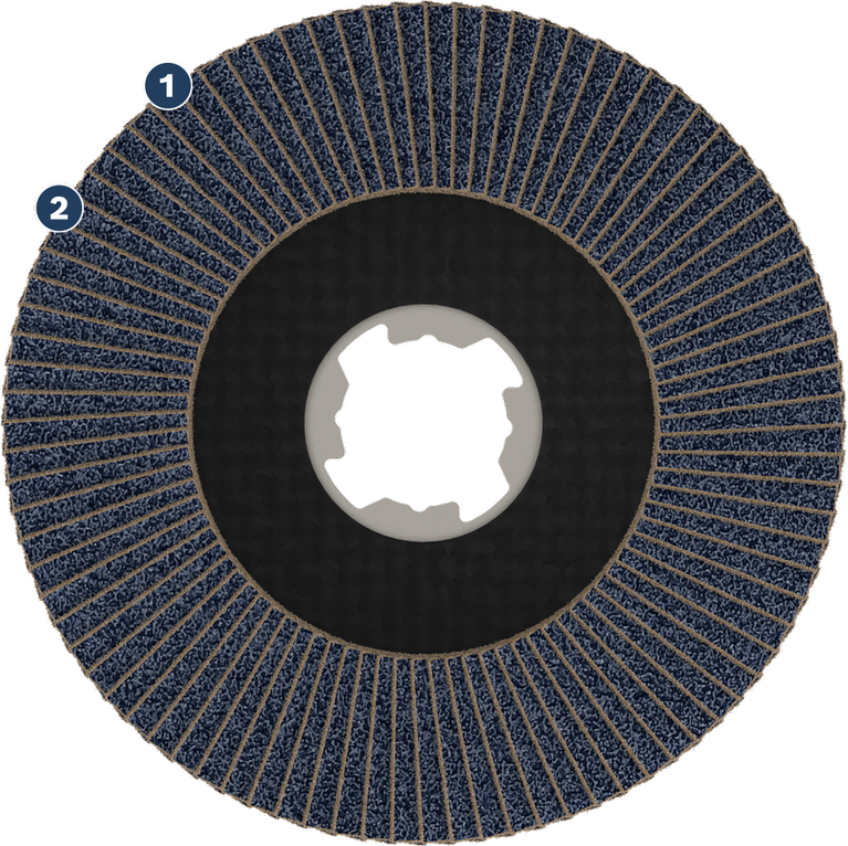 Bosch X-Lock flap disc for angle grinders.
