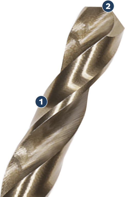 Bosch twist drill bit for metal drilling.