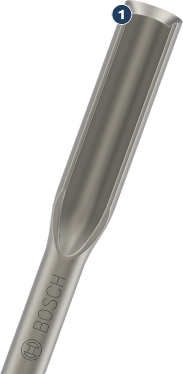 Precision cutting channels in brick Bosch PRO SDS max Hollow Gouging Chisel, 300 mm length
