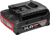 Bosch 14.4V 2.0Ah lithium-ion rechargeable battery.