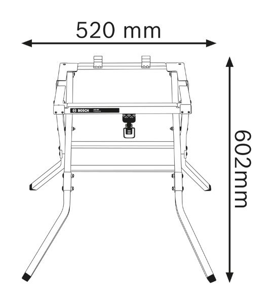 Saw stand dimensions.