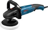 Bosch GPO 14 CE polisher with 180mm cup wheel.