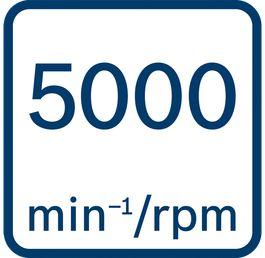 No load speed 5000 min-1/rpm 