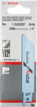Bosch S 522 EF reciprocating saw blade for metal cutting.