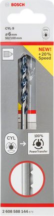 Concrete drill bit CYL-5 Bosch CYL-5 6mm concrete drill bit.