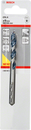 Concrete drill bit CYL-5 Bosch CYL-5 9mm concrete drill bit.
