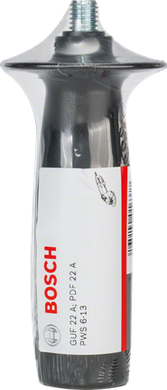 Bosch grinder auxiliary handle with anti-vibration feature.
