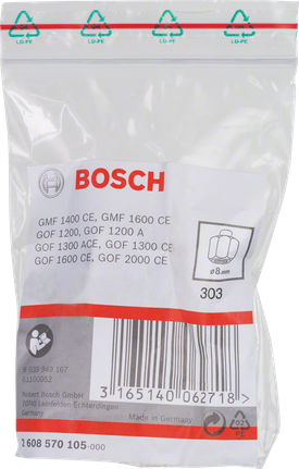 Collet Bosch 8 mm collet accessory.