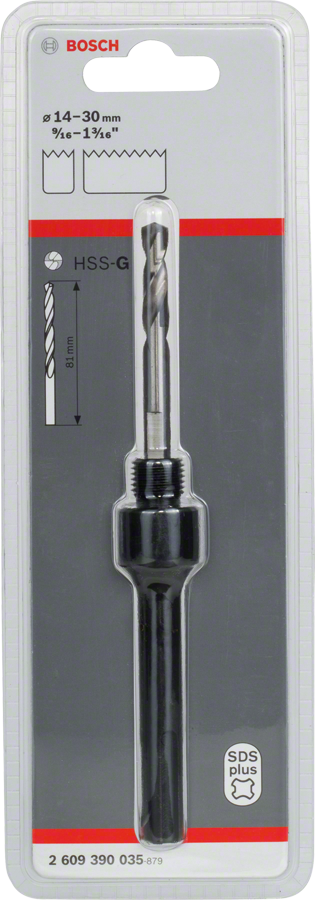 Bosch SDS plus adapter 6.35 mm for hole saws.