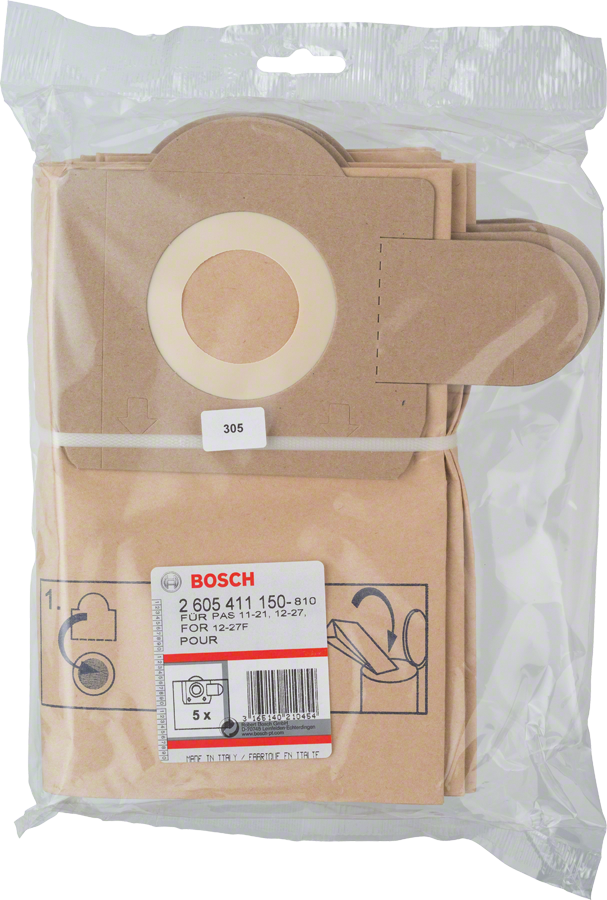 Bosch paper filter bags 5 pack.