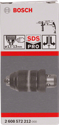 Bosch SDS Pro 1.5–13mm drill chuck.