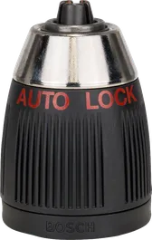 Bosch keyless auto-lock chuck 1.5–13.0 mm.
