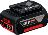 Bosch 18V 6.0Ah lithium-ion battery pack.