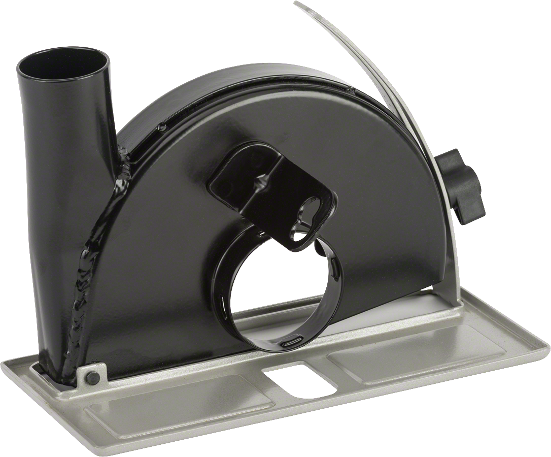 Bosch cutting guide with dust extraction, 150 mm diameter.