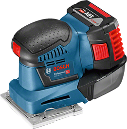 Bosch GSS 18V-10 cordless orbital sander.