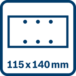 Sanding sheet 115 x 140 mm, 6 holes 