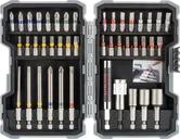 Bosch 43-piece impact screwdriver bit set with color-coded bits.