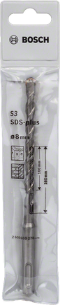 Hammer drill bit SDS plus-1 Bosch 8 mm SDS-plus hammer drill bit.