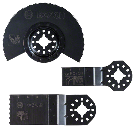 Bosch multi tool blade set for wood and metal cutting.