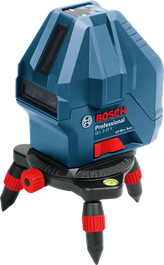 Bosch GLL 3-15 X laser leveling tool with tripod base.