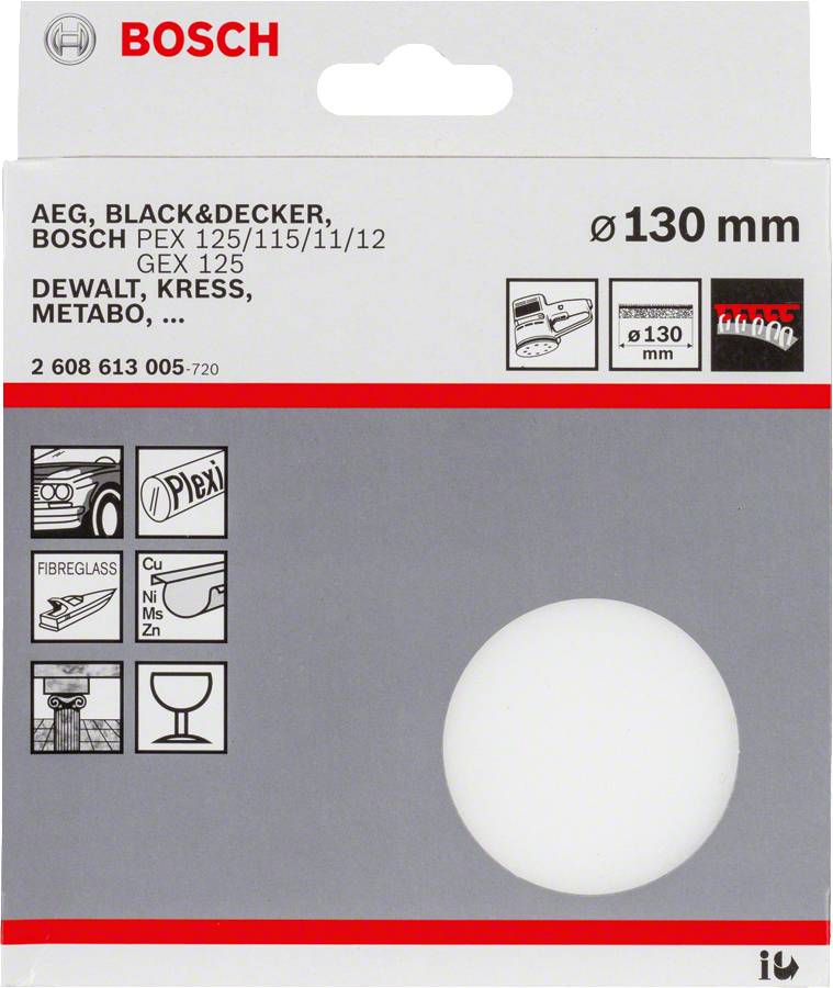 Bosch polishing sponge 130 mm diameter.