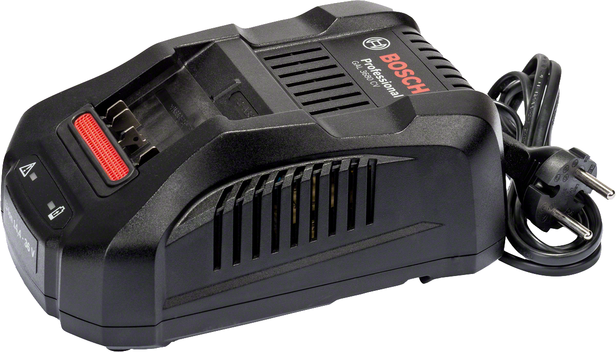 Bosch GAL 18V-40 battery charger for cordless tools.