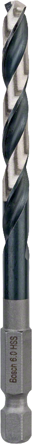 Bosch HSS hex-shank twist drill bit 6.0mm.