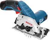 Bosch GKS 12V-26 cordless circular saw for wood cutting.