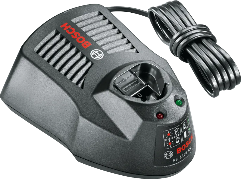 Bosch GAL 1130 CV charger with 3.0 A charge current.