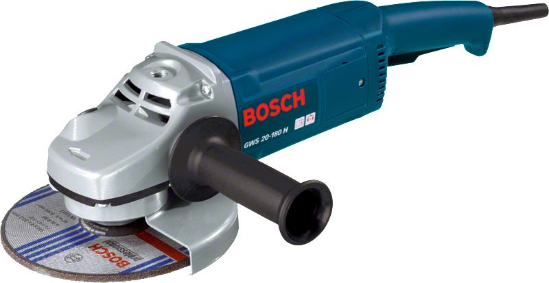 Bosch GWS 20-180 H angle grinder with 180mm disc.