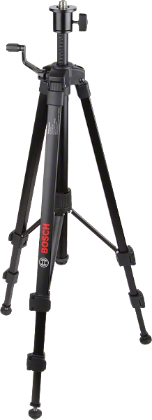 Bosch building tripod BT 150 with adjustable height.