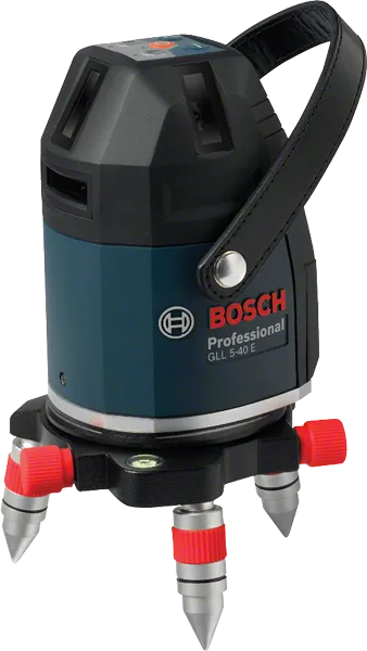 Bosch GLL 5-40 E laser leveling tool with 40 m range.