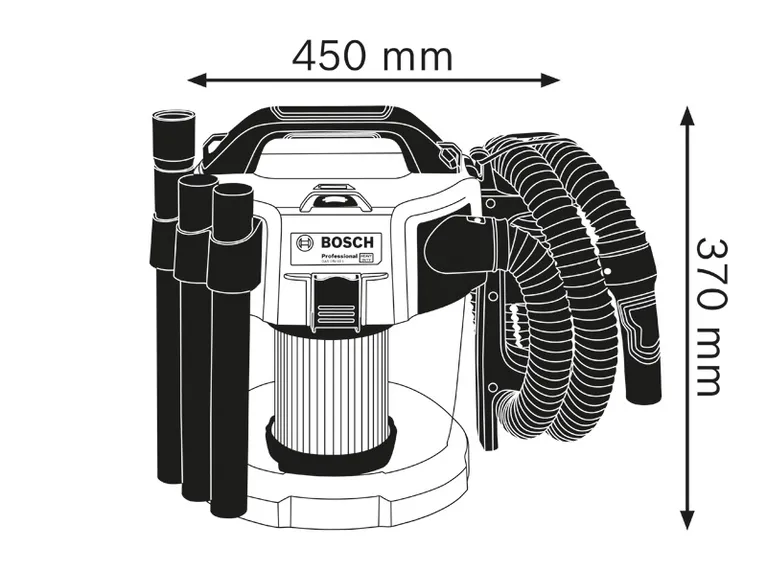 Cordless vacuum dimensions.