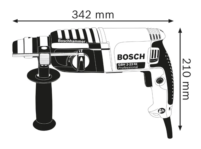 Rotary hammer diagram.