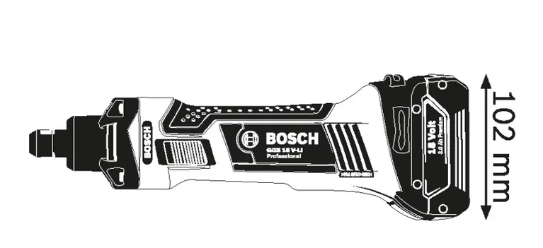 Height dimension 102 mm.