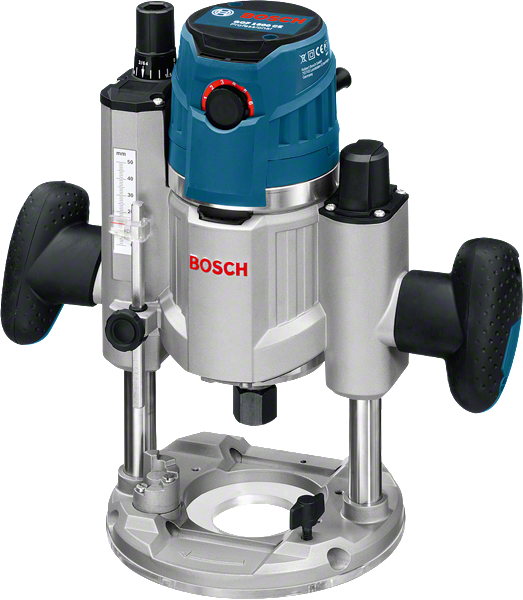 Bosch GOF 1600 CE router, precision depth adjustment.