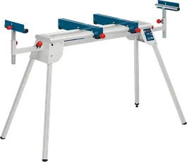 Bosch portable miter saw stand with adjustable supports.