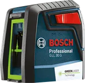 Bosch GLL 30 G laser leveling tool with green laser.