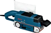 Bosch GBS 75 AE belt sander with dust bag attachment.