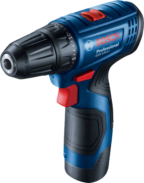 Bosch GSR 120-LI cordless drill driver, compact design.